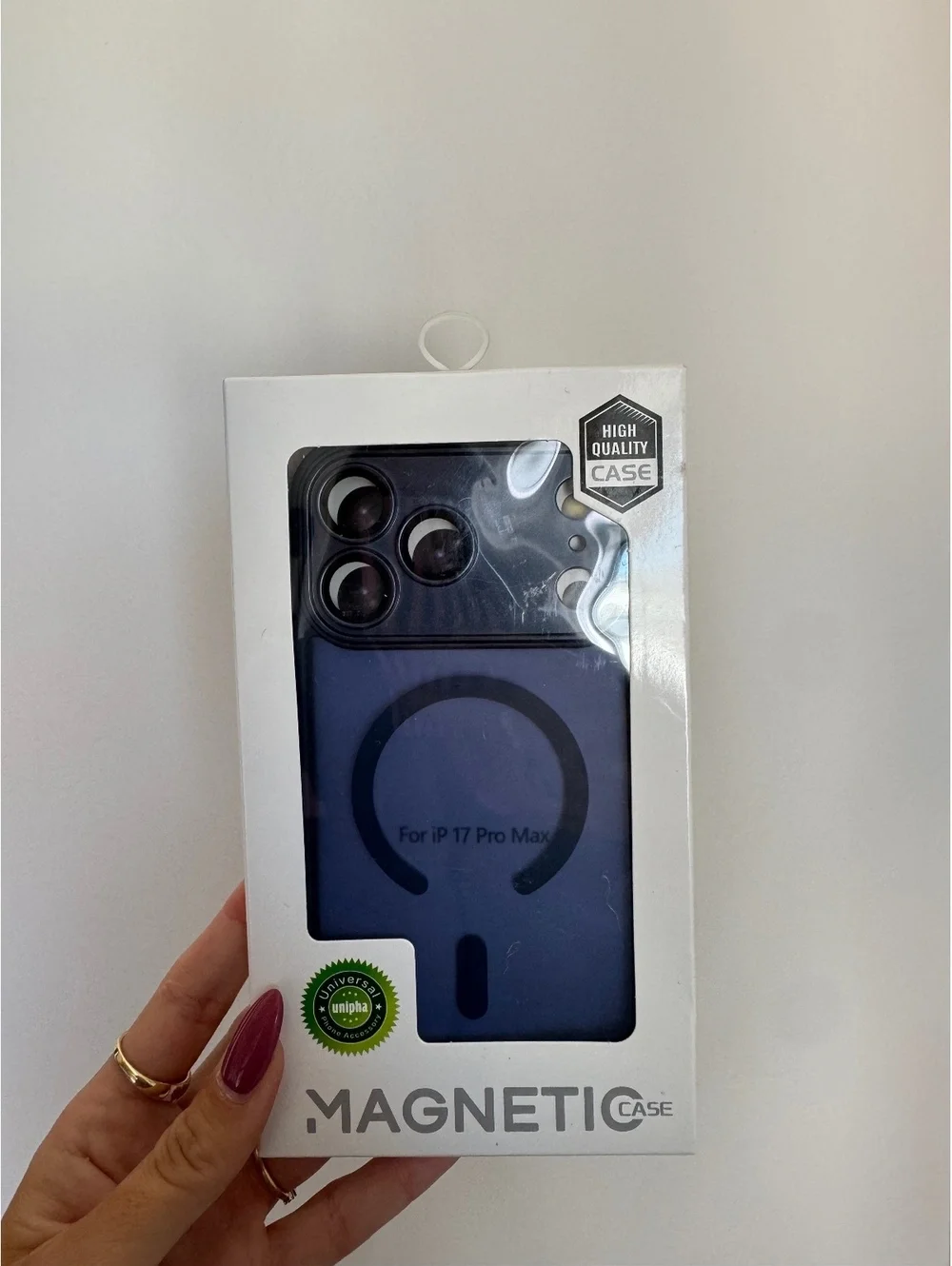 Phone 17 Pro Max Navy Blue Magnetic MagSafe Compatible Case New